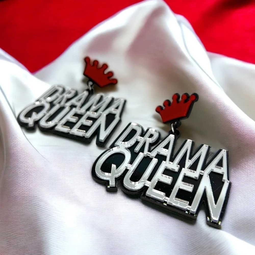 Brand New Drama Queen Earrings - Sassy & Fun! Statement Jewelry, Boss Babe